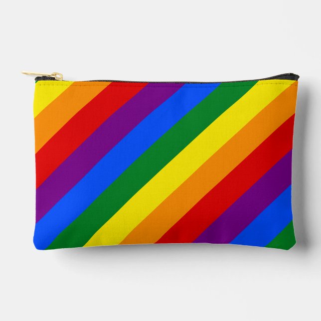 LGBTQ+ Rainbow Flag Stripes for Pride Month -  Accessory Pouch (Front)