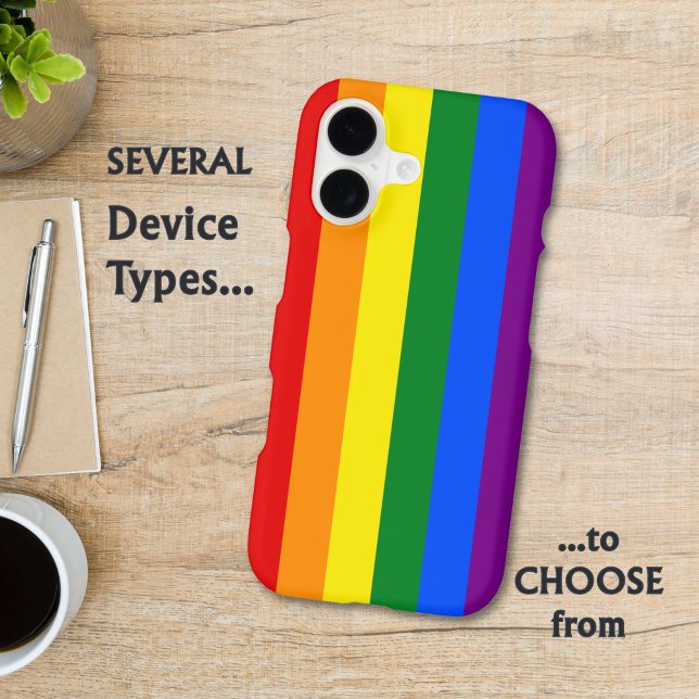 LGBTQ+ Rainbow Flag Stripes for Pride Month -  Case-Mate iPhone Case (Creator Uploaded)