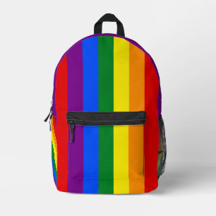 LGBTQ+ Rainbow Flag Stripes for Pride Month -  Printed Backpack