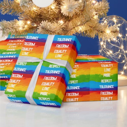 LGBTQ+ Rainbow Flag Wrapping Paper | Pride Gift 