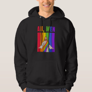 Lgbtq Rainbow Gay Pride Ah Men Hoodie