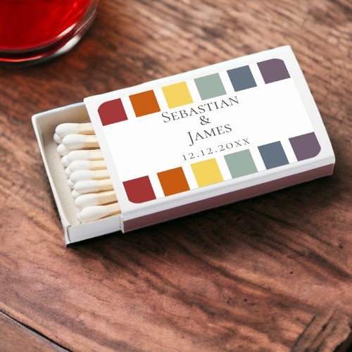 LGBTQ Rainbow Gay Wedding  Matchboxes