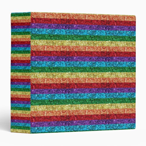LGBTQ Rainbow Glitter Pride Binder