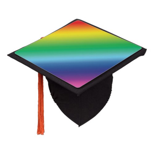 Lgbtq rainbow gradient colors gay pride flag graduation cap topper