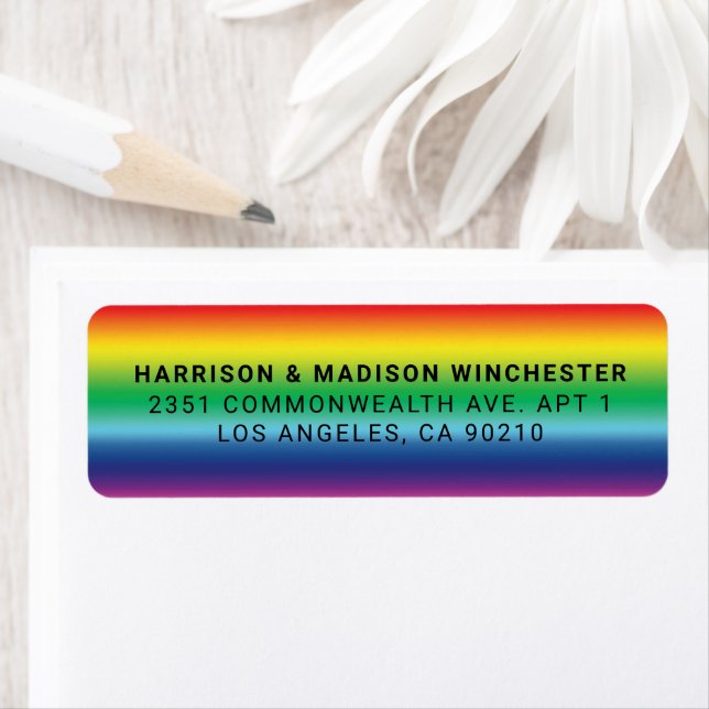 Lgbtq rainbow gradient colors gay pride flag label (Insitu)