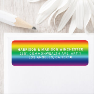 Lgbtq rainbow gradient pattern gay pride flag label