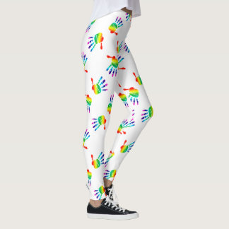 LGBTQ+ Rainbow hands  Leggings