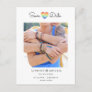 LGBTQ Rainbow Heart Save the Date with Photo Postcard