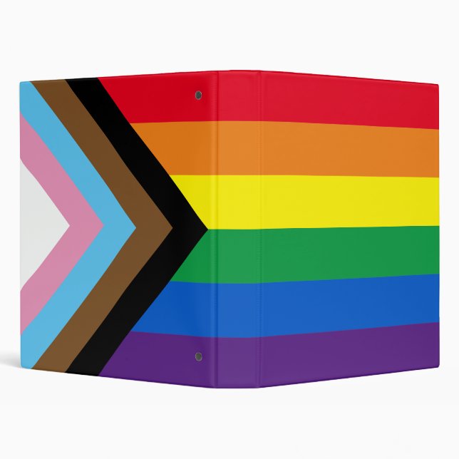 Lgbtq rainbow Inclusive diversity gay pride flag 3 Ring Binder (Background)