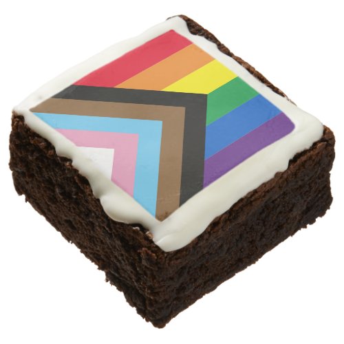 Lgbtq rainbow inclusive diversity gay pride flag brownie