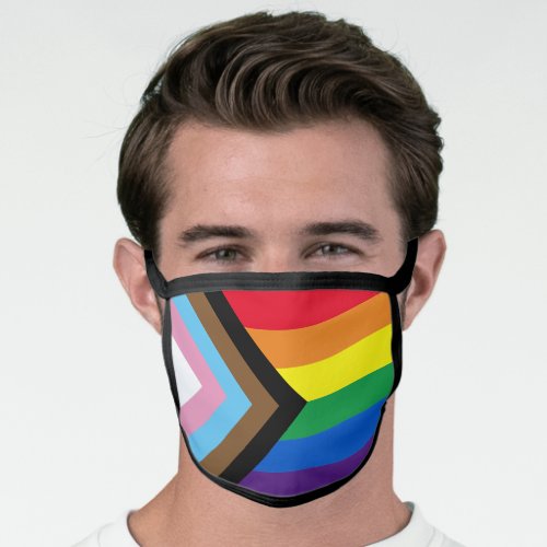 Lgbtq rainbow inclusive diversity gay pride flag face mask