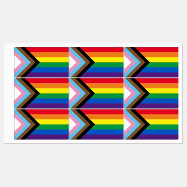Lgbtq rainbow inclusive diversity gay pride flag labels (Sheet)