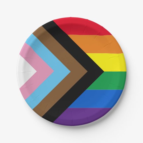 Lgbtq rainbow inclusive diversity gay pride flag paper plates