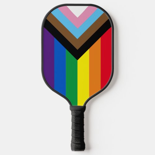 Lgbtq rainbow inclusive diversity gay pride flag pickleball paddle