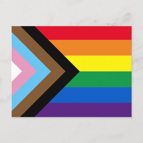 Lgbtq rainbow inclusive diversity gay pride flag postcard