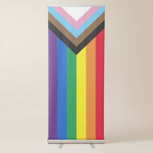 Lgbtq rainbow inclusive diversity gay pride flag retractable banner