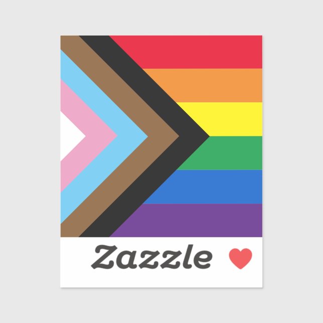 Lgbtq rainbow inclusive diversity gay pride flag  sticker (Sheet)