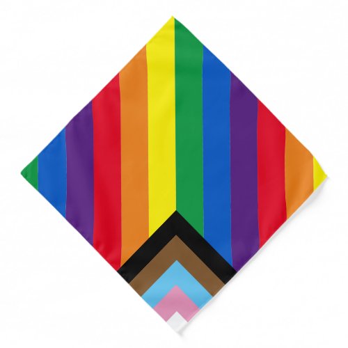 Lgbtq rainbow inclusive gay pride flag dog bandana