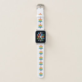 LGBTQ Rainbow Jewish Star Apple Watch Band