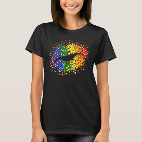 Lgbtq Rainbow Lip Gay Pride 1 T_Shirt