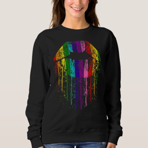 Lgbtq Rainbow Lip Gay Pride Sweatshirt