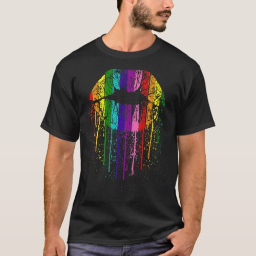 Lgbtq Rainbow Lip Gay Pride T_Shirt