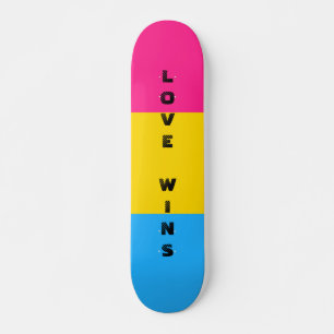 LGBTQ Rainbow Pansexual Pride Flag Custom Text Skateboard