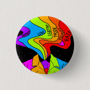 Lgbtq rainbow pride ally gender fluidity love button