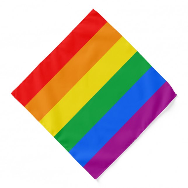 LGBTQ+ Rainbow Pride Flag Bandana (Front)