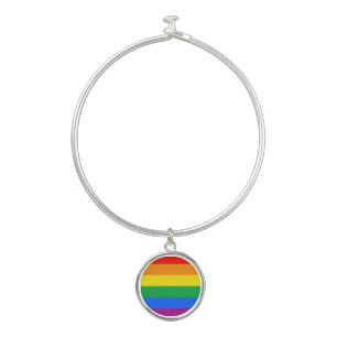 LGBTQ+ Rainbow Pride Flag Bangle Bracelet