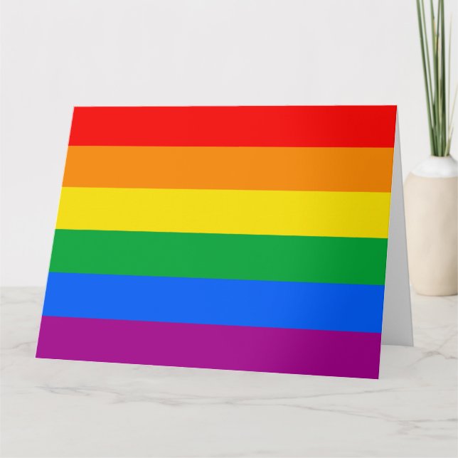 LGBTQ+ Rainbow Pride Flag Card (Front)
