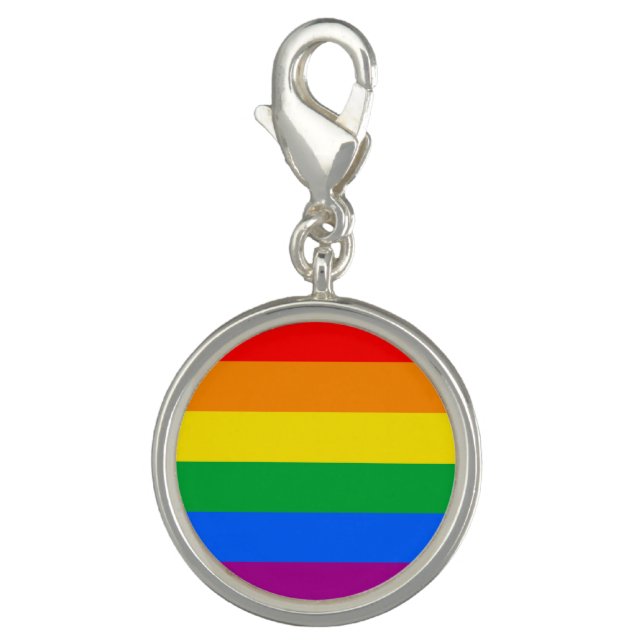 LGBTQ+ Rainbow Pride Flag Charm (Front)