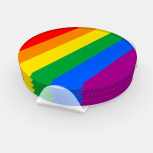 LGBTQ+ Rainbow Pride Flag Coaster Set