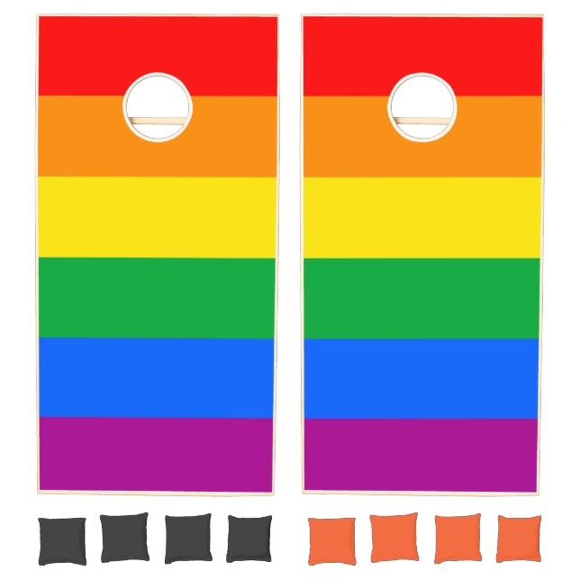 LGBTQ+ Rainbow Pride Flag Cornhole Set (Set)