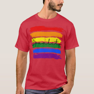 Lgbtq Rainbow Pride Flag Equality Rights Lgbt Comm T-Shirt