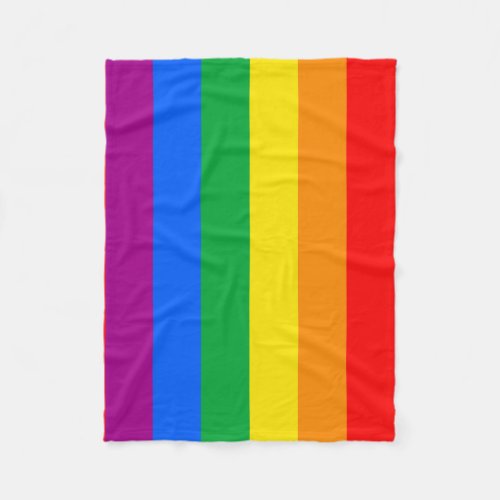 LGBTQ Rainbow Pride Flag Fleece Blanket