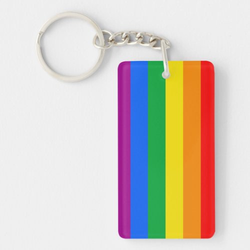 LGBTQ Rainbow Pride Flag Keychain