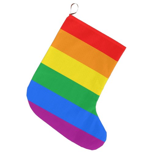 LGBTQ Rainbow Pride Flag Large Christmas Stocking