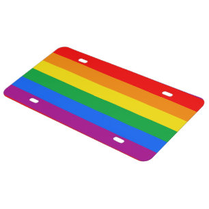 LGBTQ+ Rainbow Pride Flag License Plate