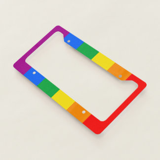 LGBTQ+ Rainbow Pride Flag License Plate Frame