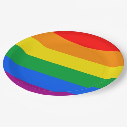 LGBTQ Rainbow Pride Flag Paper Plates