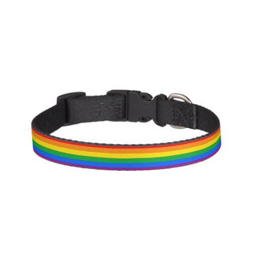 LGBTQ Rainbow Pride Flag Pet Collar