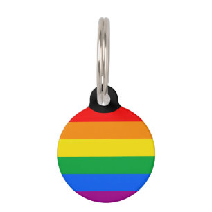 LGBTQ+ Rainbow Pride Flag Pet ID Tag