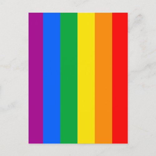 LGBTQ Rainbow Pride Flag Postcard