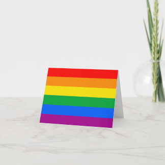 LGBTQ+ Rainbow Pride Flag Thank You Card