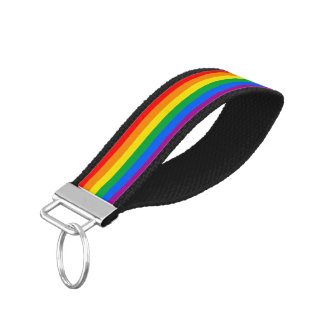 LGBTQ+ Rainbow Pride Flag Wrist Keychain