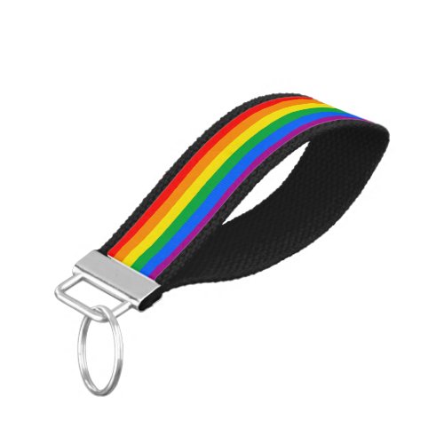 LGBTQ Rainbow Pride Flag Wrist Keychain