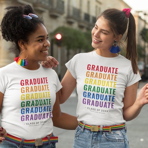 LGBTQ Rainbow Pride Graduate T_Shirt