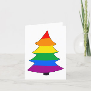 LGBTQ+ Rainbow Pride Holigay Tree Holiday Card