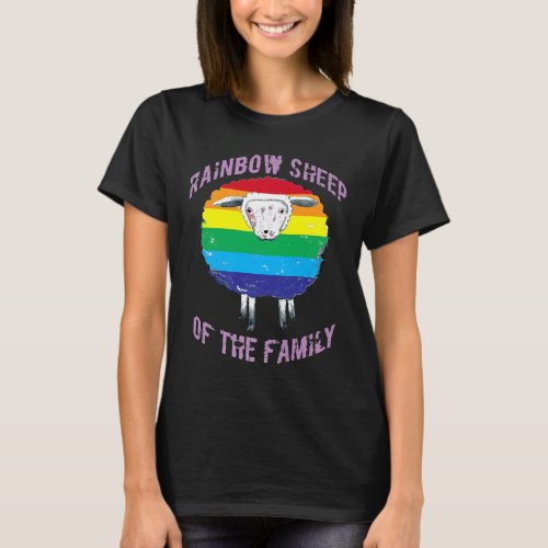 LGBTQ Rainbow Pride Rainbow Sheep of the Family T_Shirt